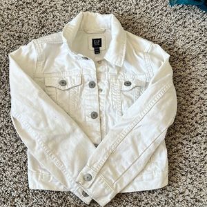 Gap White Jean jacket top girls 10
